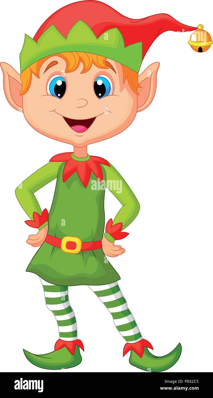 Cute And Happy Looking Christmas Elf Stock Vector Image Art Alamy