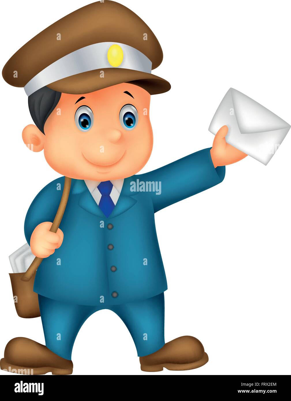 Mail carrier with bag and letter Stock Vector Image & Art Alamy
