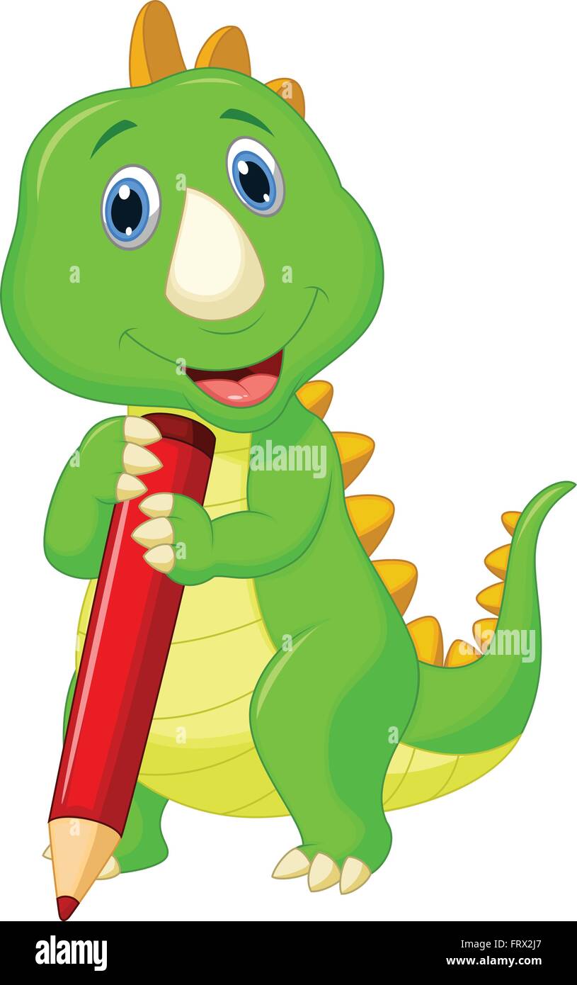 A Happy Cartoon Dinosaur Jumping And Smiling. Royalty Free SVG, Cliparts,  Vectors, and Stock Illustration. Image 26468966.