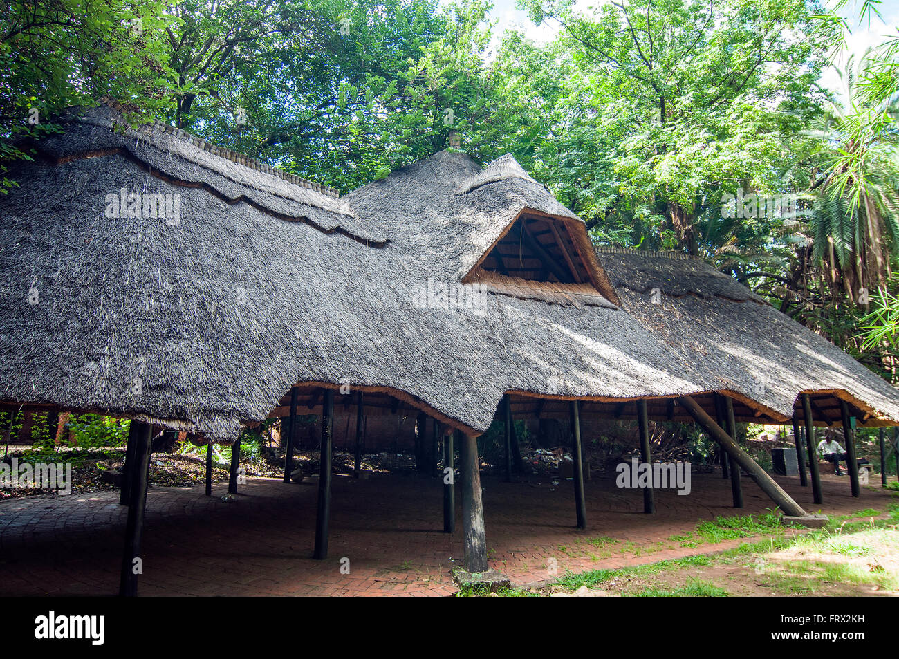 Shona tribal architecture, Harare Gardens, CBD, Harare, Zimbabwe Stock Photo