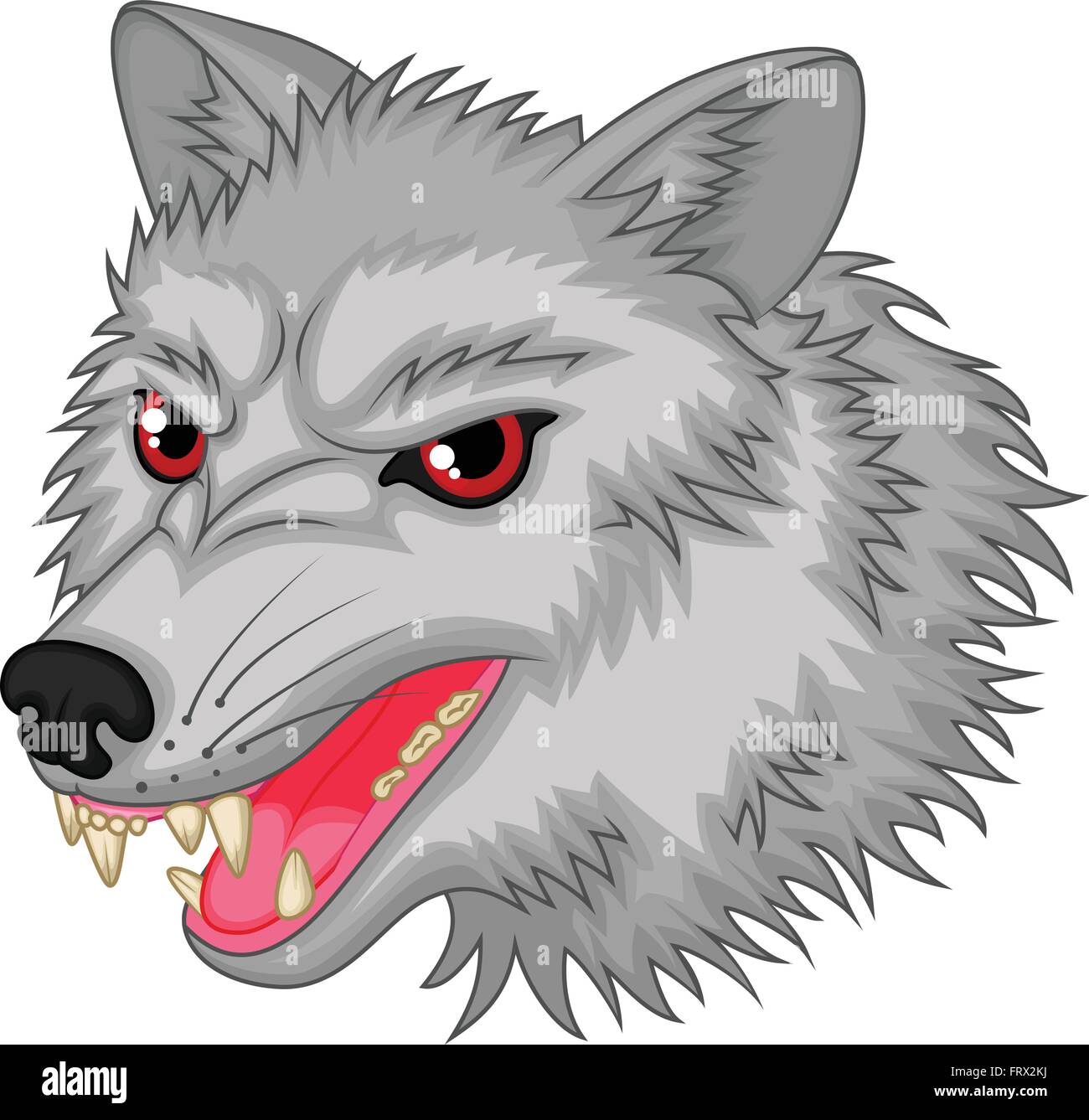 Angry wolf cartoon character Stock Vector Image & Art - Alamy
