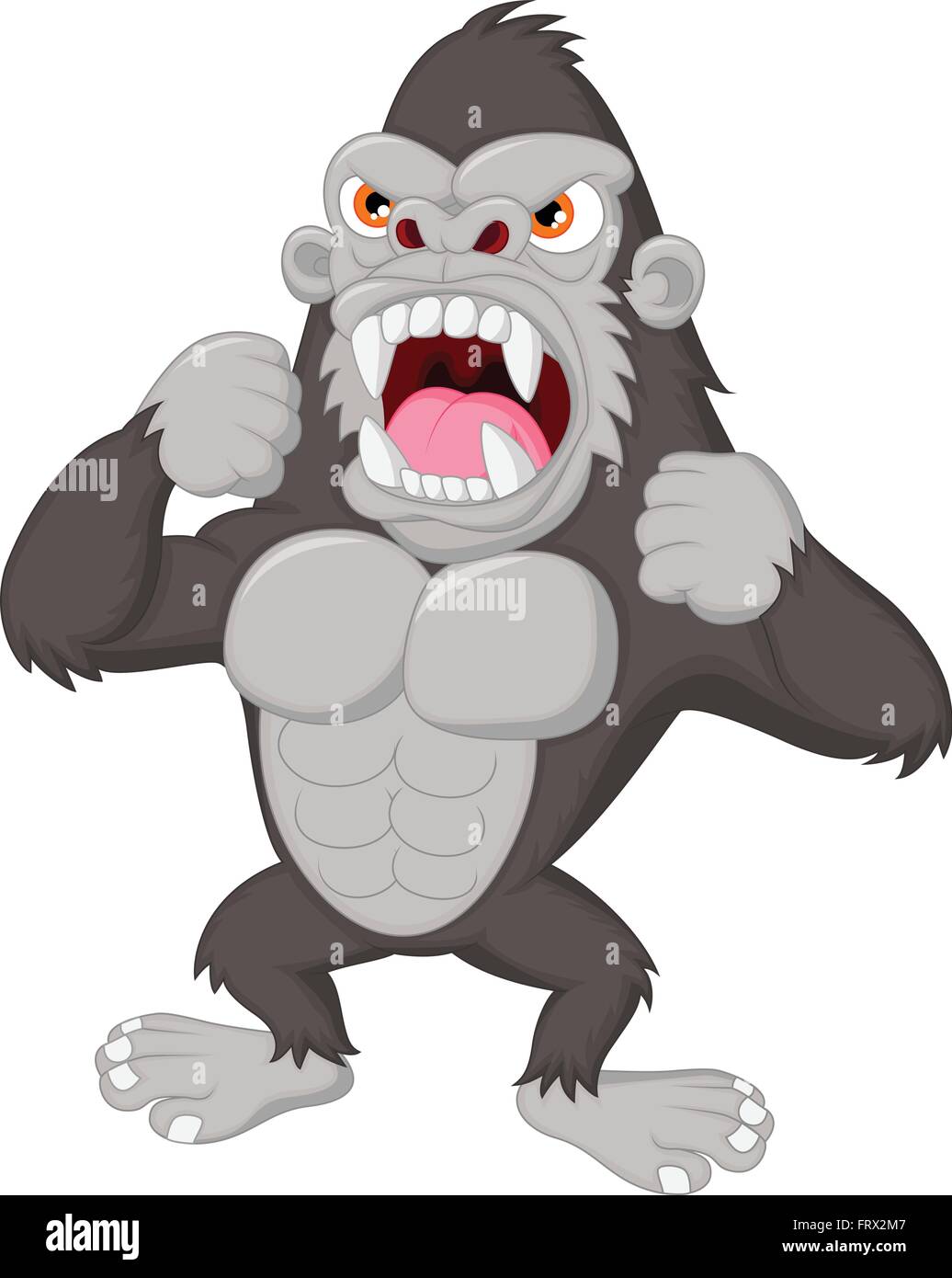Angry gorilla cartoon Stock Vector Image & Art - Alamy