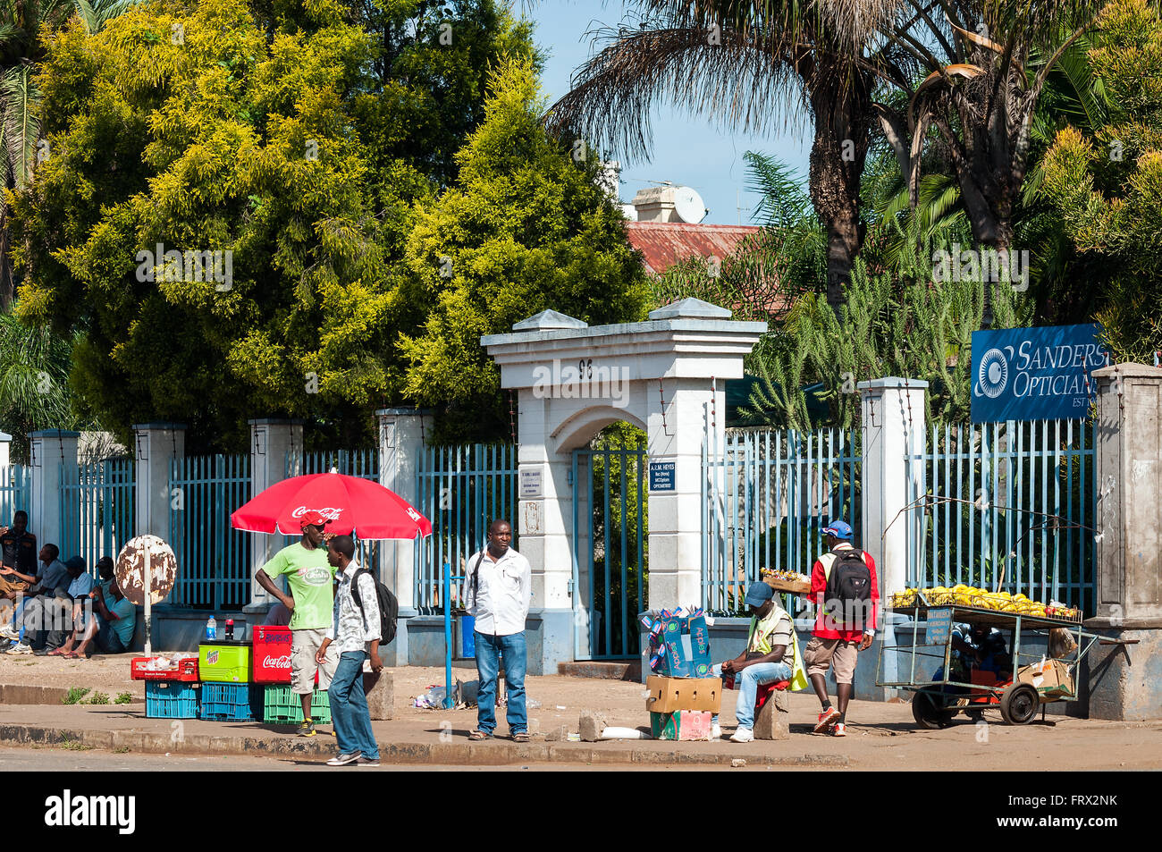 Street scene, Sam Nujoma Street, CBD, Harare, Zimbabwe Stock Photo