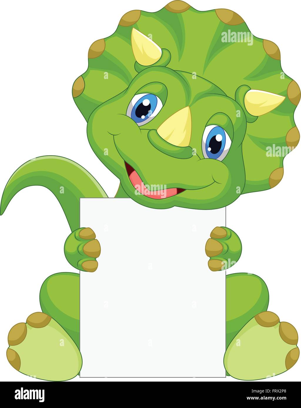 Cute dinosaur cartoon holding blank sign Stock Vector Image & Art - Alamy