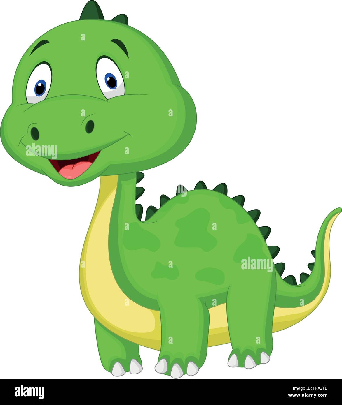 Cute green dinosaur cartoon Stock Vector Image & Art - Alamy