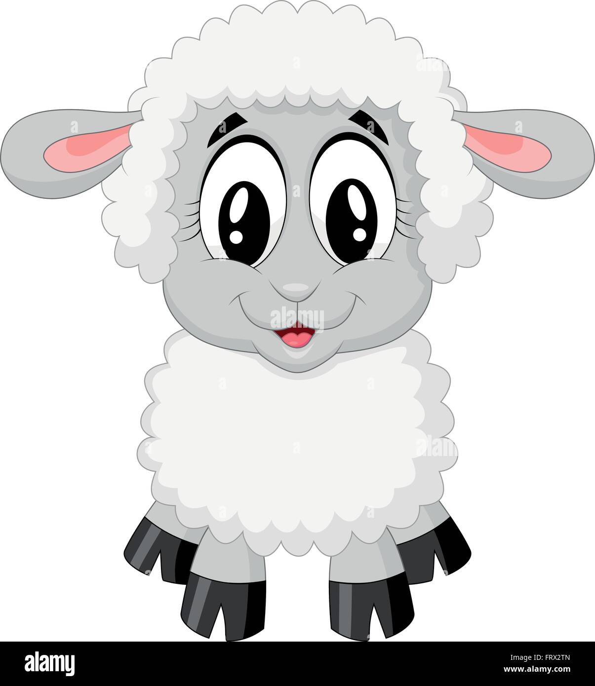 Cute sheep cartoon Stock Vector