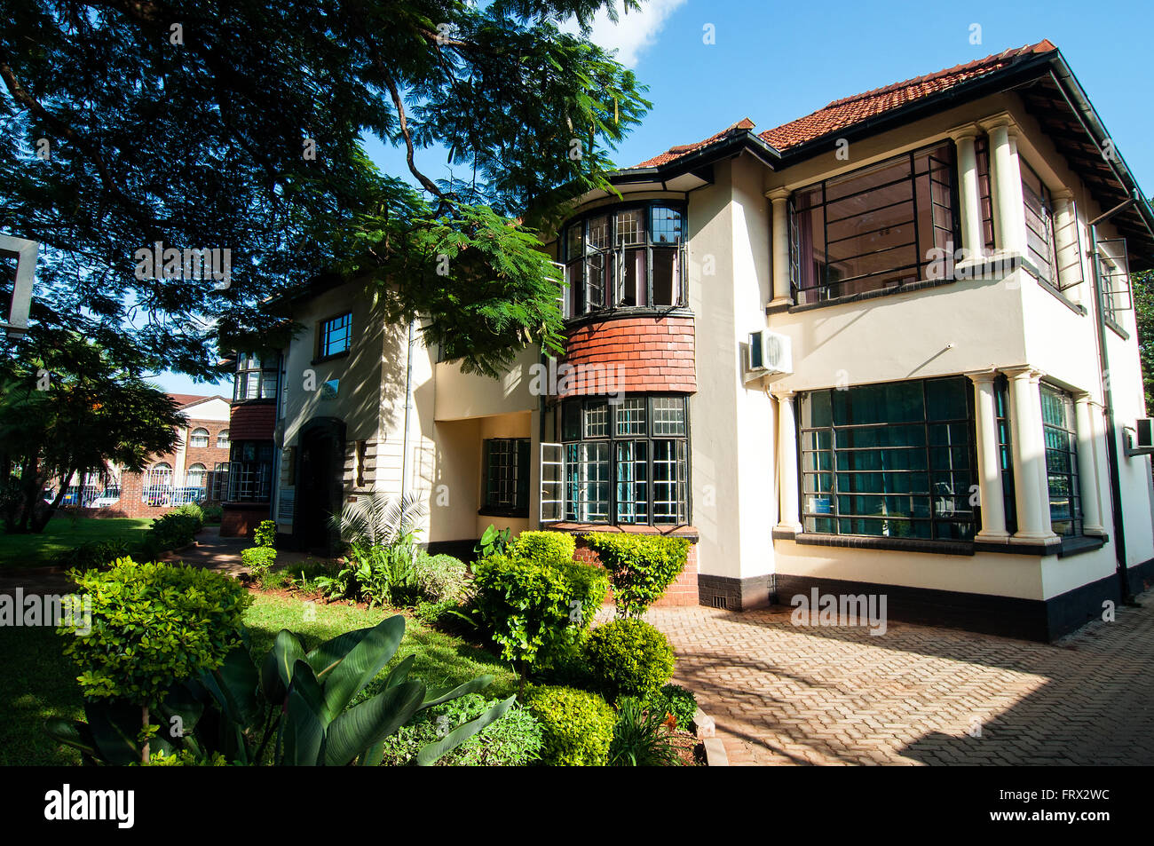 Colonial house, Baines Street, Avenues district, CBD, Harare, Zimbabwe Stock Photo