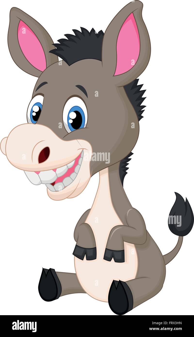 Cute baby donkey cartoon Stock Vector Image & Art - Alamy