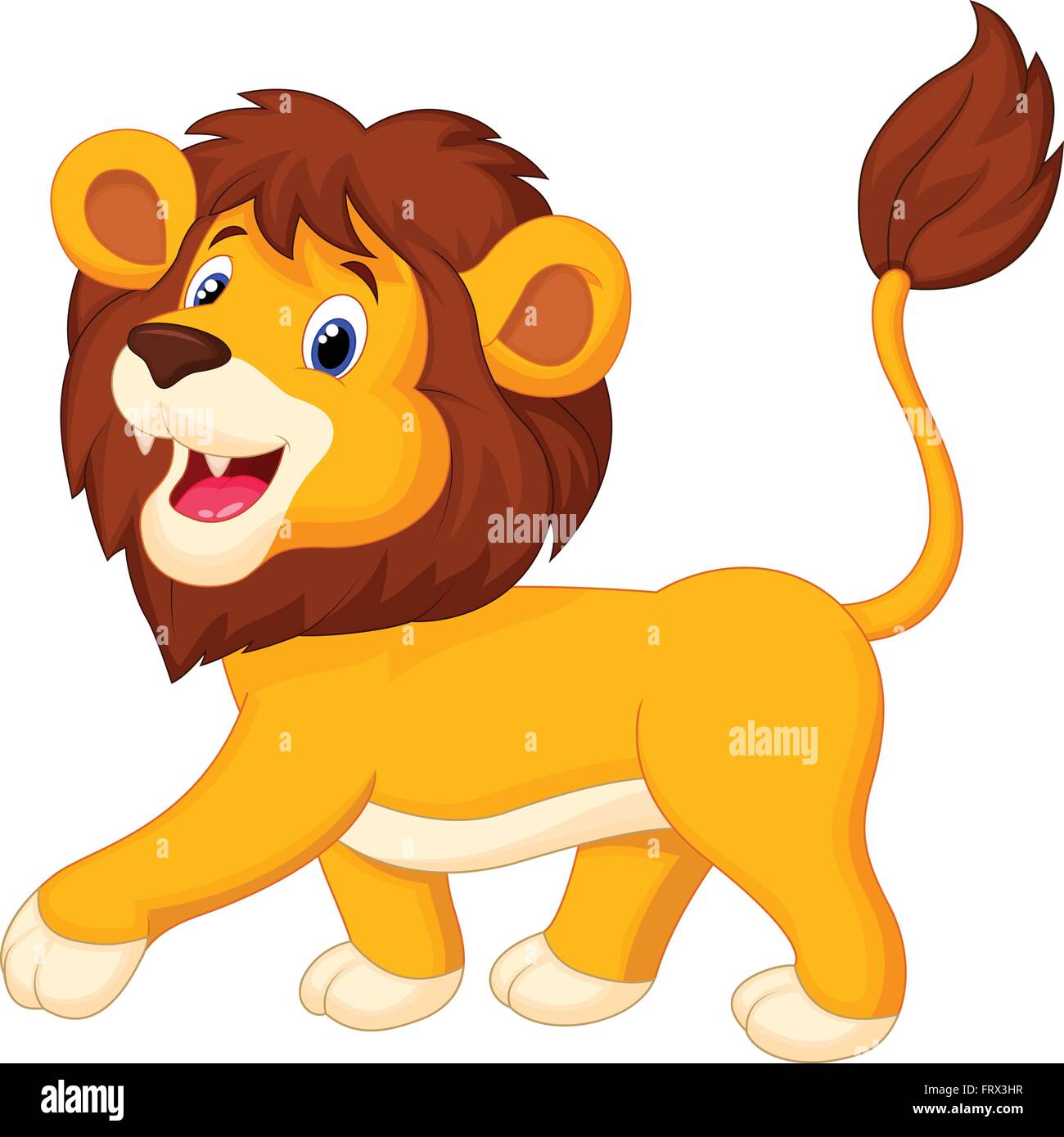 Cute lion cartoon walking Stock Vector Image & Art - Alamy