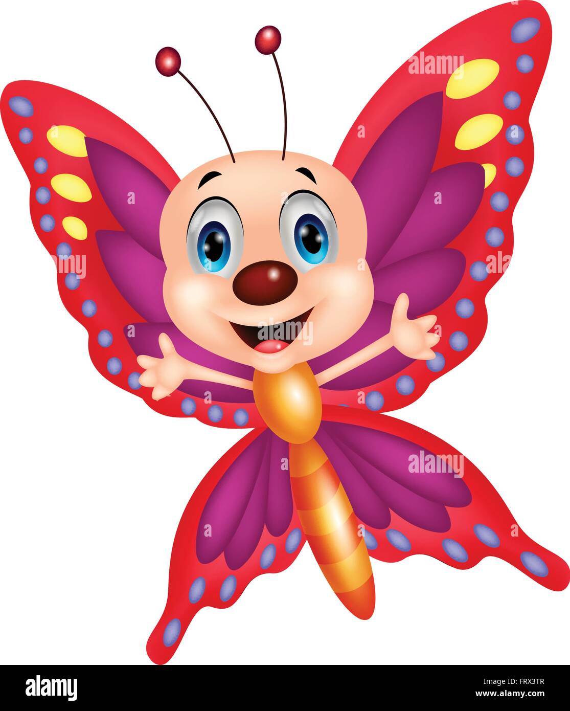 Cute butterfly cartoon Stock Vector Image & Art - Alamy