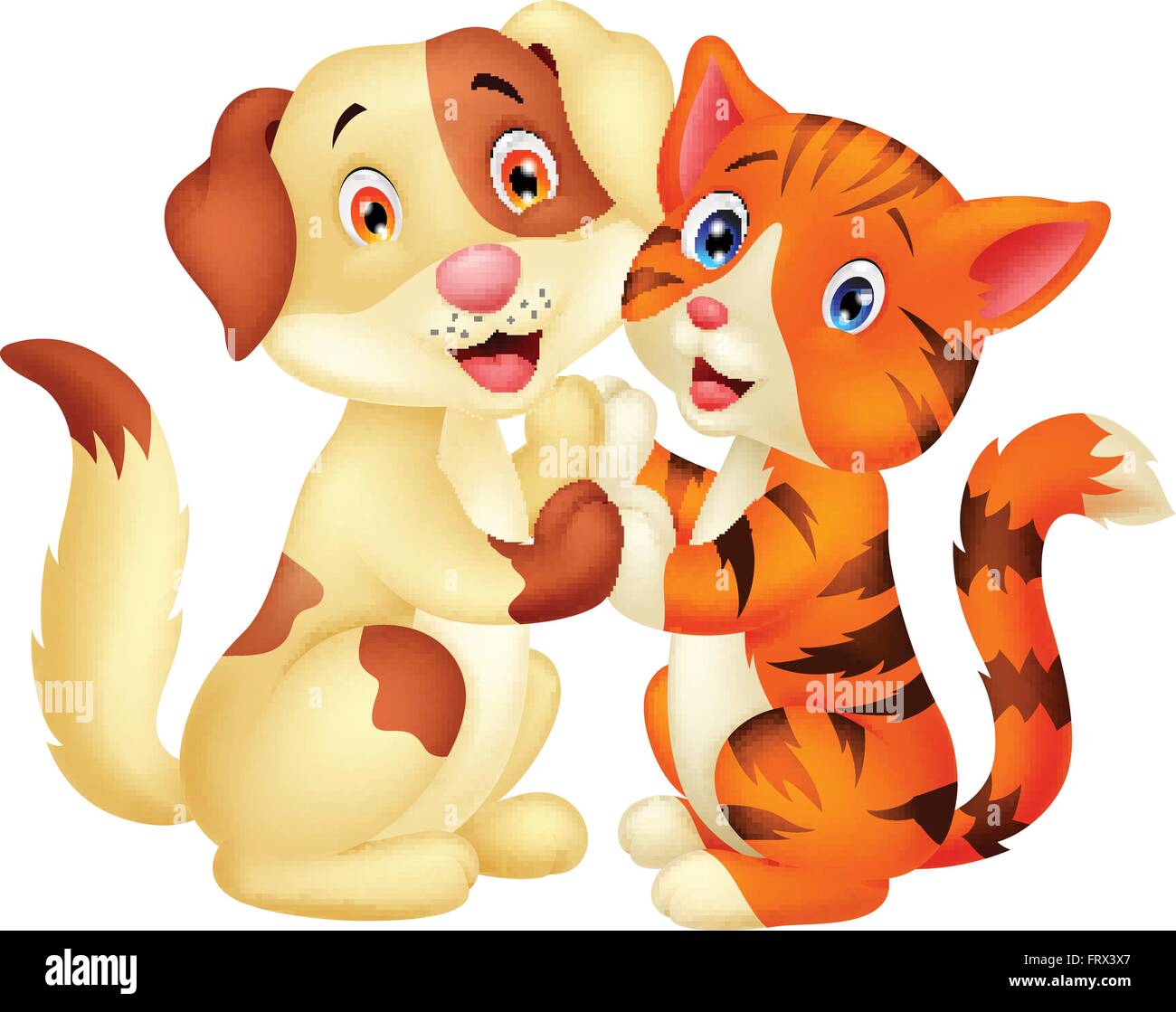 Cute cat and dog cartoon Stock Vector Image & Art Alamy