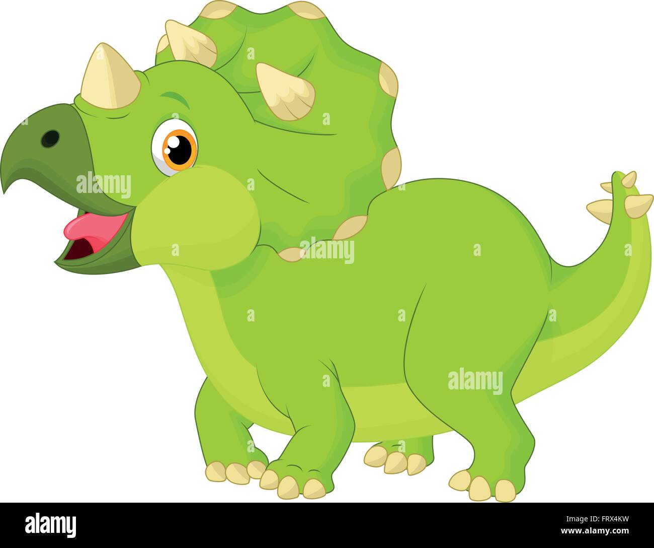 Cute Triceratops Cartoon Stock Vector Image Art Alamy