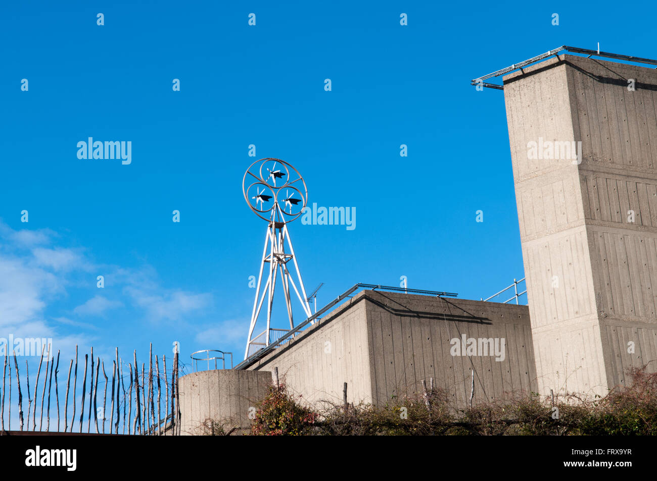 Small wind turbine on roof hires stock photography and images Alamy