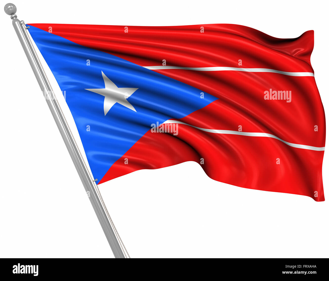 Flag of Puerto Rico , This is a computer generated and 3d rendered ...