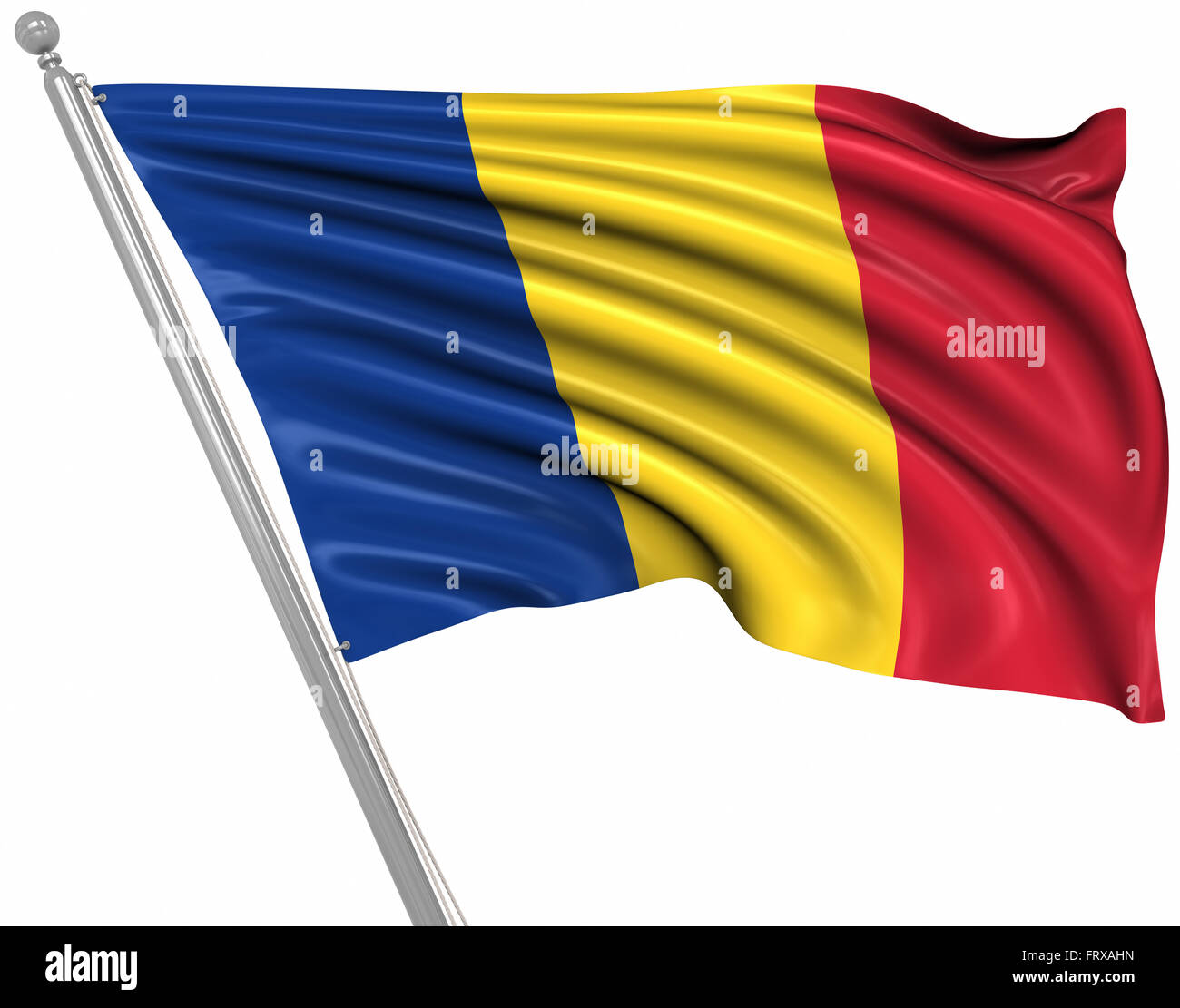 Romania Flag Computer Flag of Romania , This is a computer generated and 3d rendered image ...