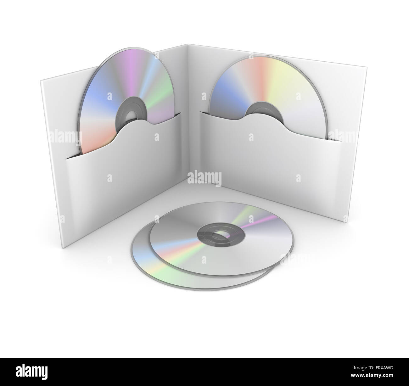 Cd or Dvd Box , This is a computer generated and 3d rendered picture. Stock Photo