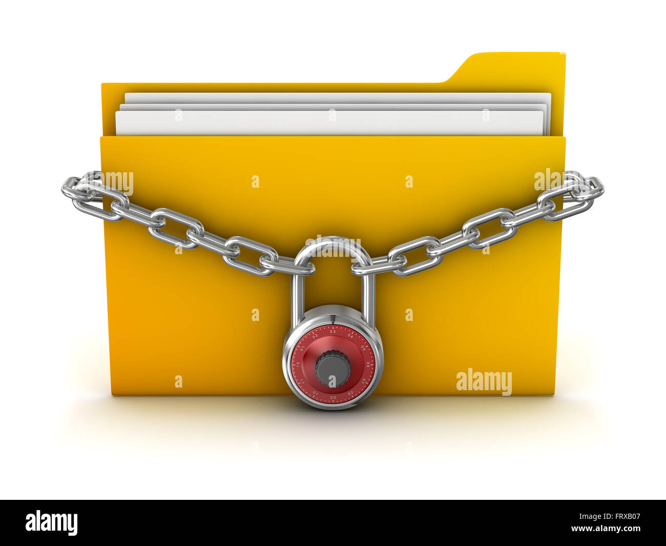 File Protection , This is a computer generated and 3d rendered picture. Stock Photo