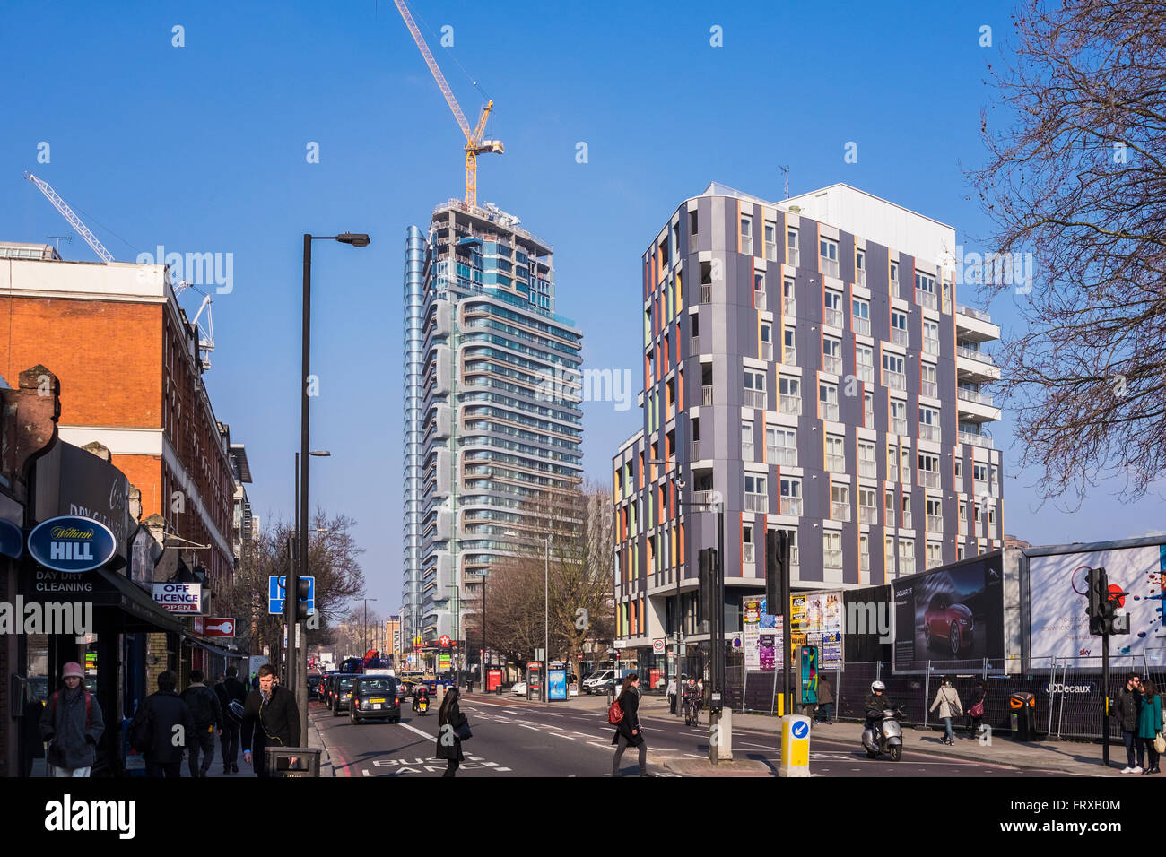 City Road street scene, London, England, U.K. Stock Photo