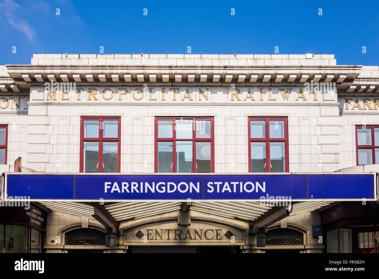 Farringdon station old entrance, London, England, U.K. Stock Photo