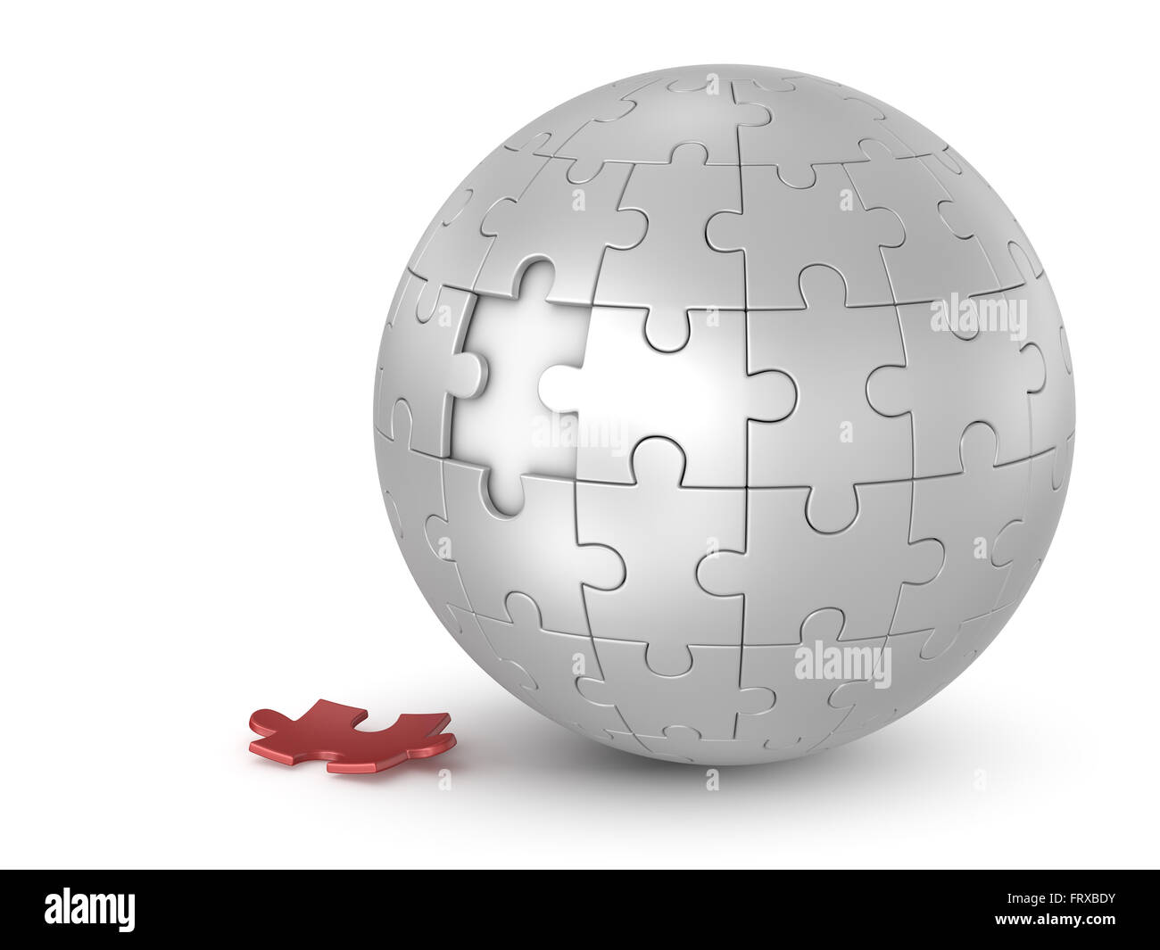 Sphere Puzzle , This is a computer generated and 3d rendered picture. Stock Photo