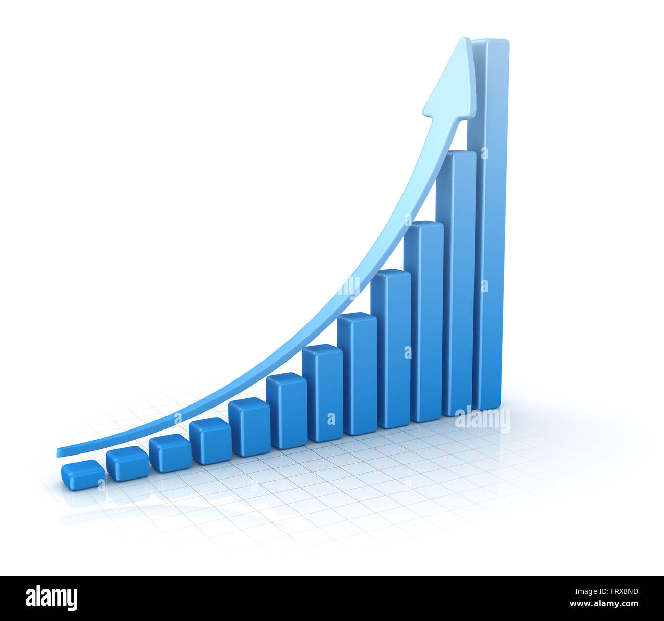 Bar Graph , This is a computer generated and 3d rendered picture. Stock Photo