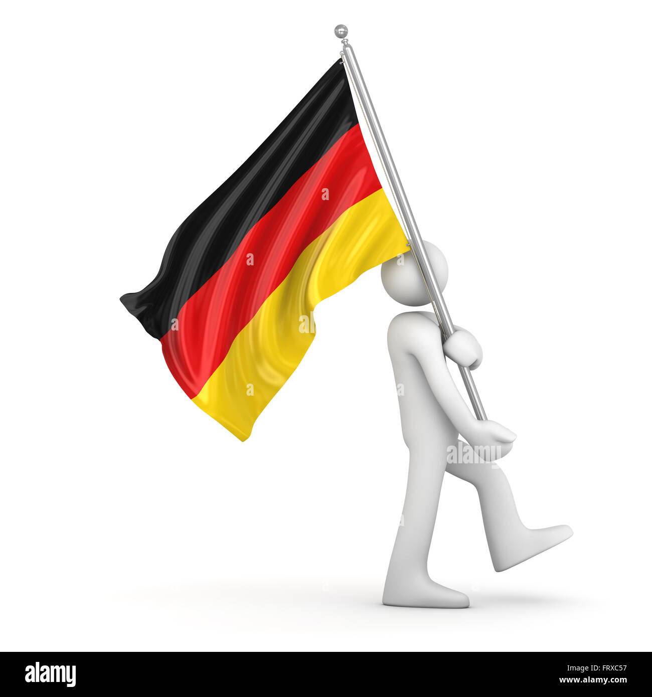 Flag of Germany , This is a computer generated and 3d rendered picture. Stock Photo