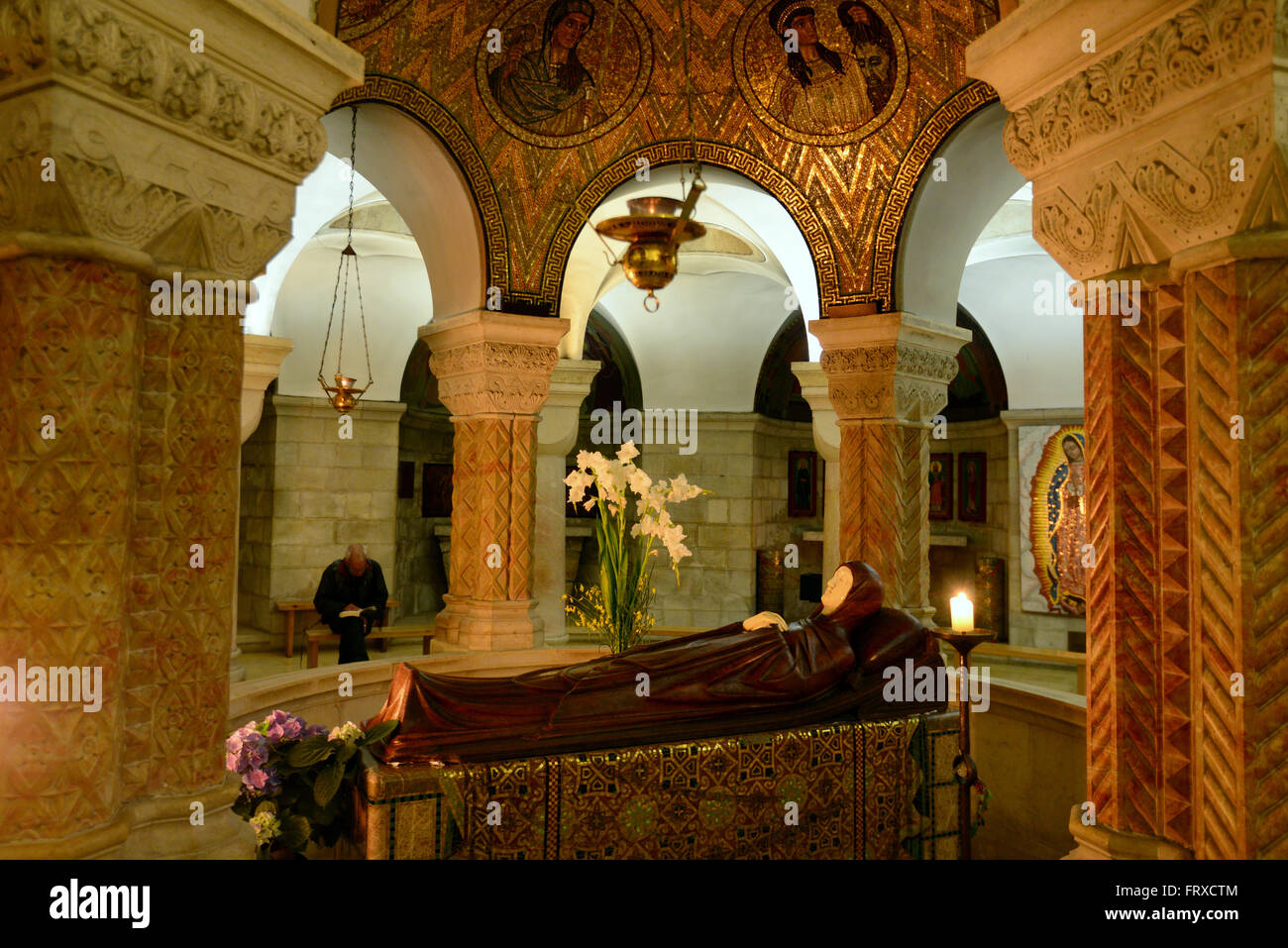 Dormition Abbey on Mount Zion, Jerusalem, Israel Stock Photo