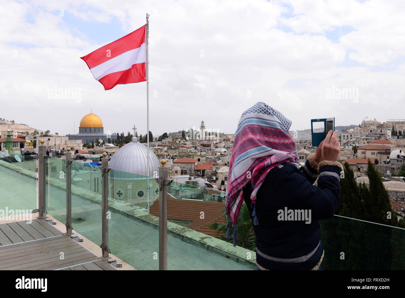 View from Austrian Hospice in the old town, Jerusalem, Israel Stock Photo