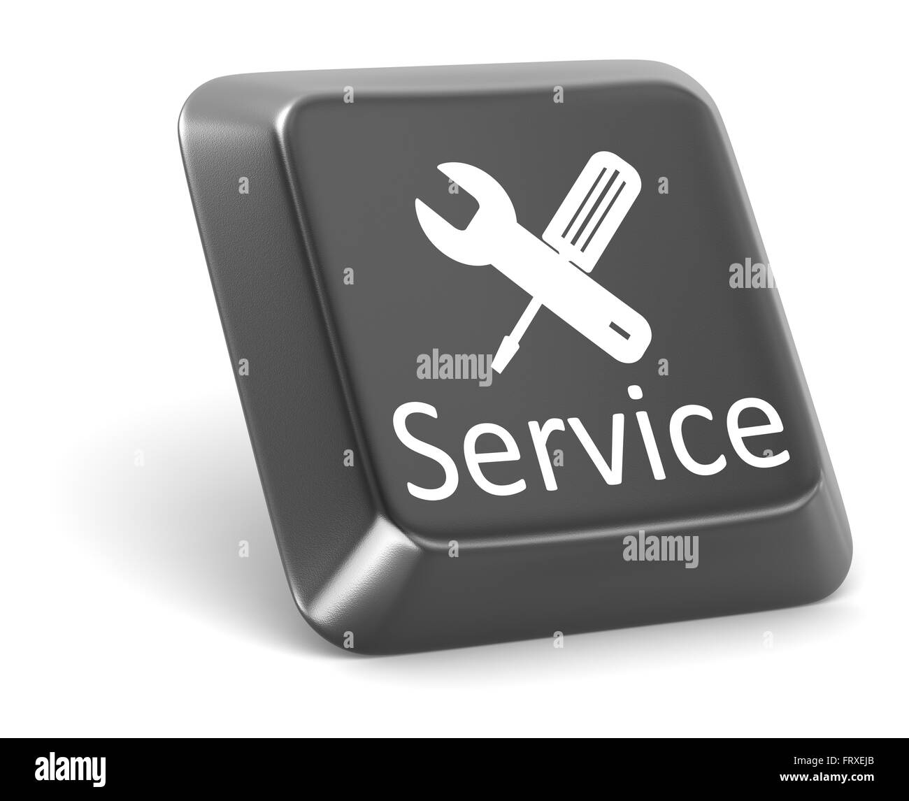 Service button , This is a computer generated and 3d rendered picture. Stock Photo