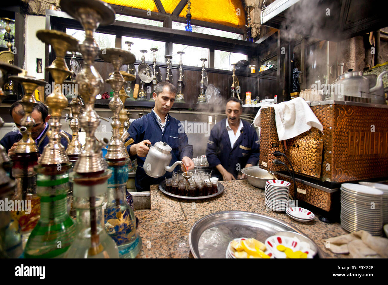 Waiter preparing hookah in hires stock photography and images Alamy