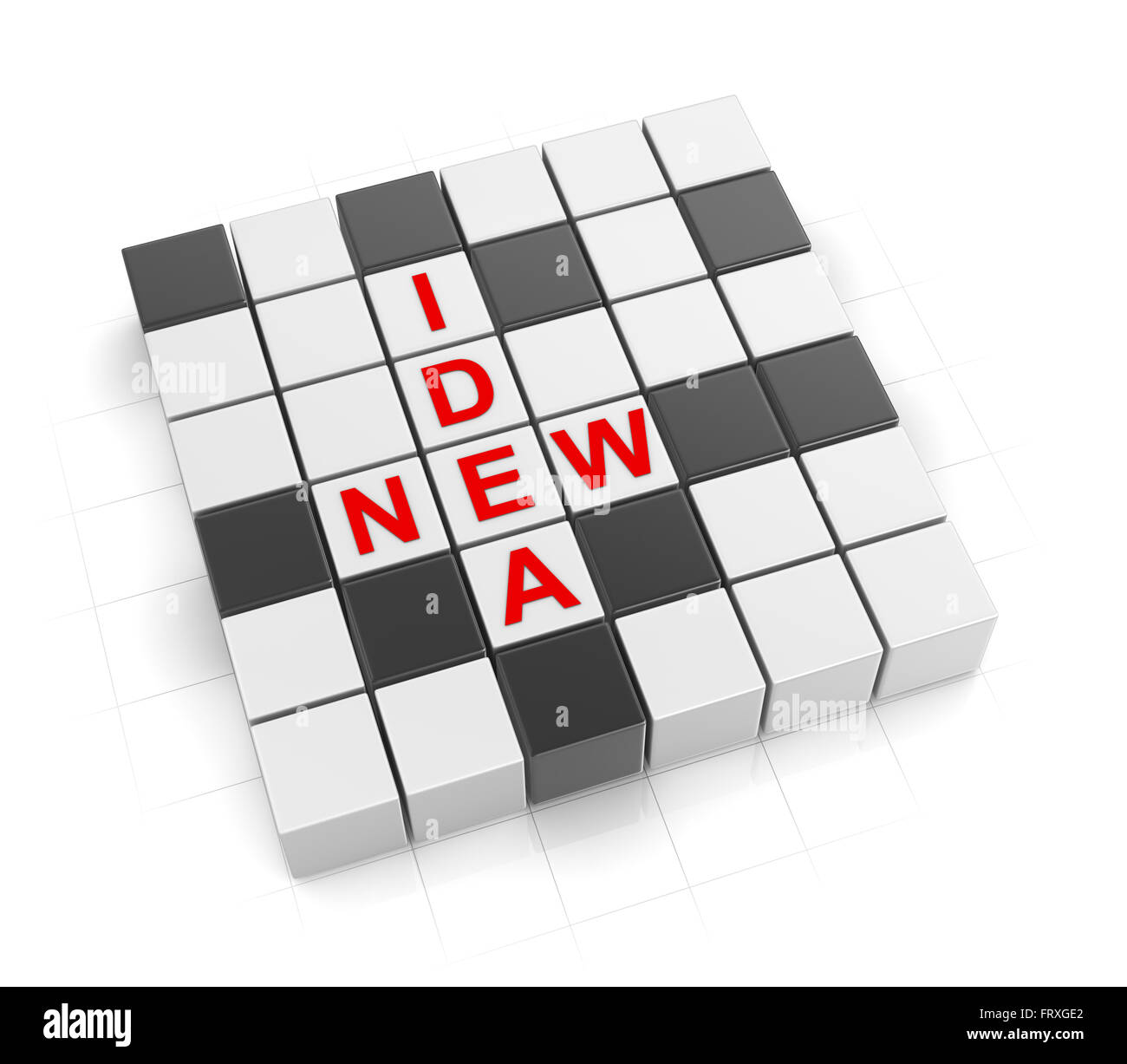 3d Crossword Series , 3d rendered image. Stock Photo