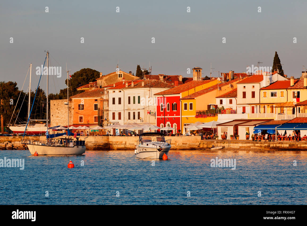 Boats in the harbour, Novigrad, Istria, Croatia Stock Photo