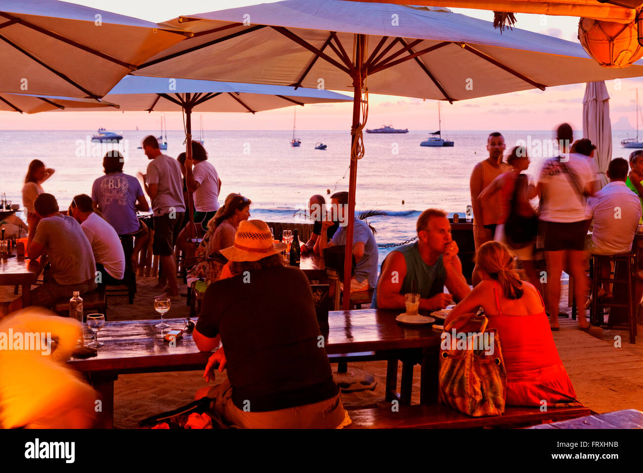 El Tiburon Beach Club, Can Blaiet, Formentera, Balearic Islands, Spain Stock Photo
