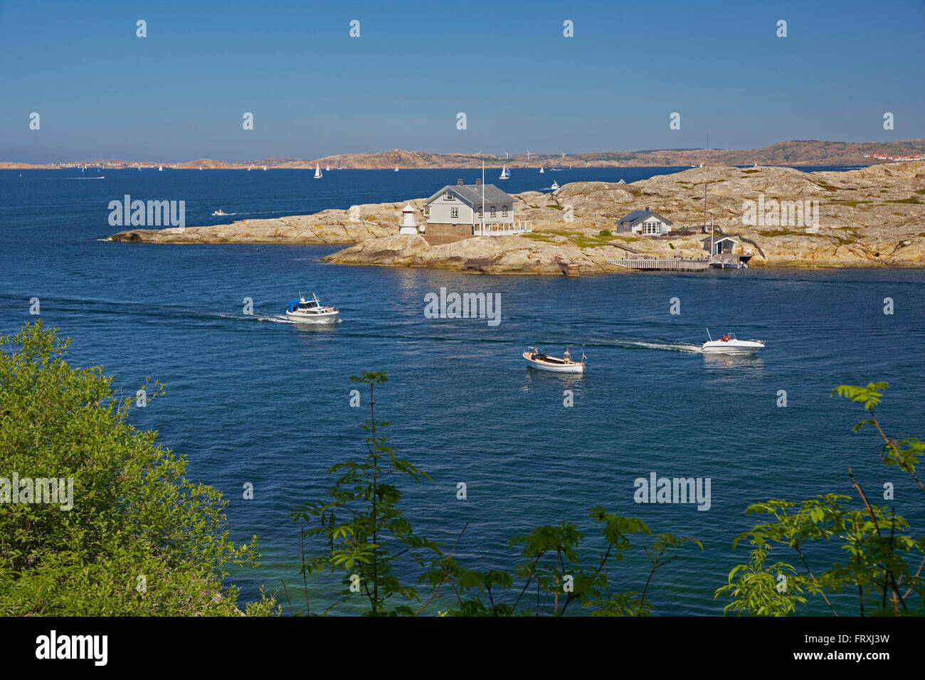 Rocky coast near Marstrand, Province of Bohuslaen, West coast, Sweden, Europe Stock Photo