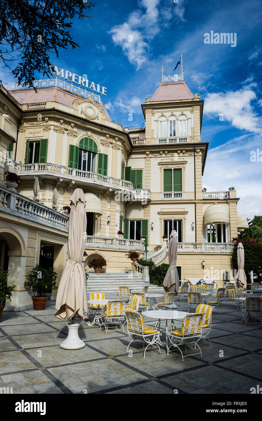 Hotel Imperial Palace, Santa Margherita Ligure, province of Genua, Italian Riviera, Liguria, Italy Stock Photo