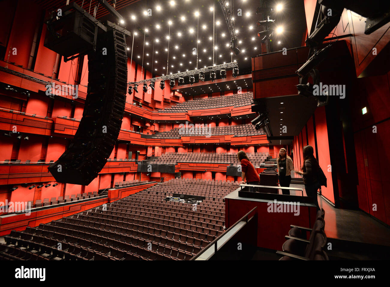 Guided Tour In The New Concert Hall Harpa Reykjavik Iceland Stock Guided Tour In The New Concert Hall Harpa Reykjavik Iceland Stock
