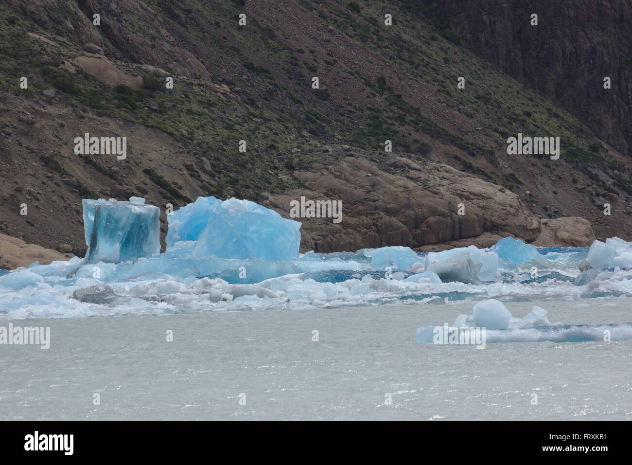 Icebergs in Lake Viedma, Patagonia, Argentinia Stock Photo