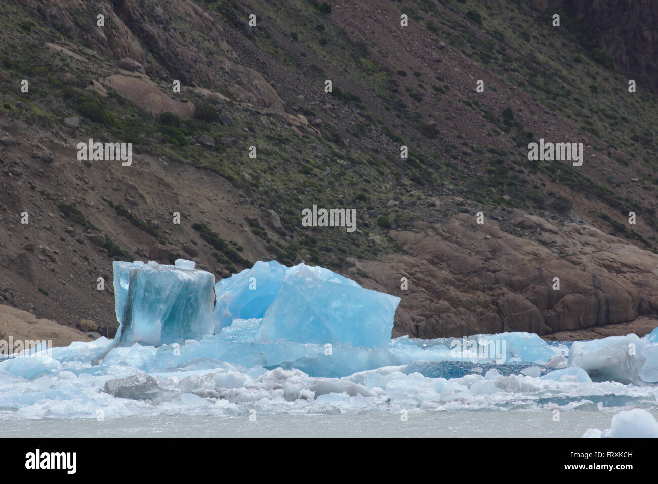 Icebergs in Lake Viedma, Patagonia, Argentinia Stock Photo