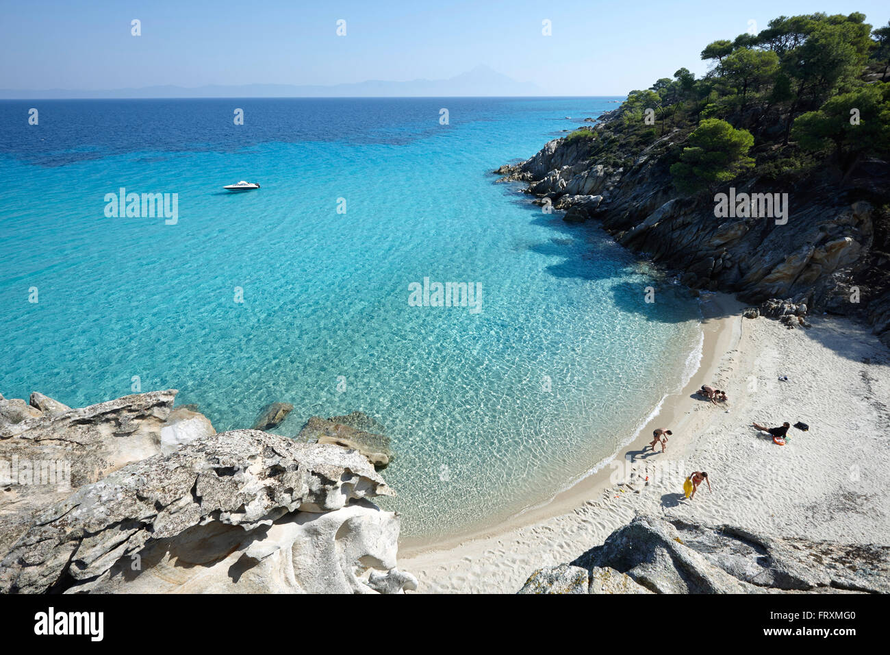 Kavourotripes Beach, Vourvourou, Sithonia, Chalkidiki, Greece Stock Photo