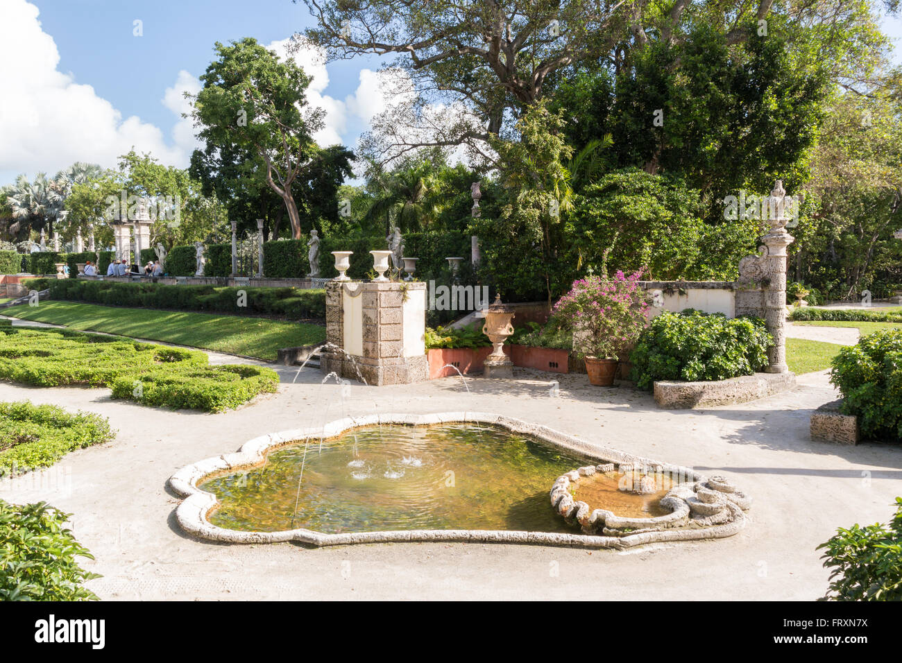 Gardens of Villa Vizcaya in Coconut Grove in Miami, Florida, USA Stock Photo