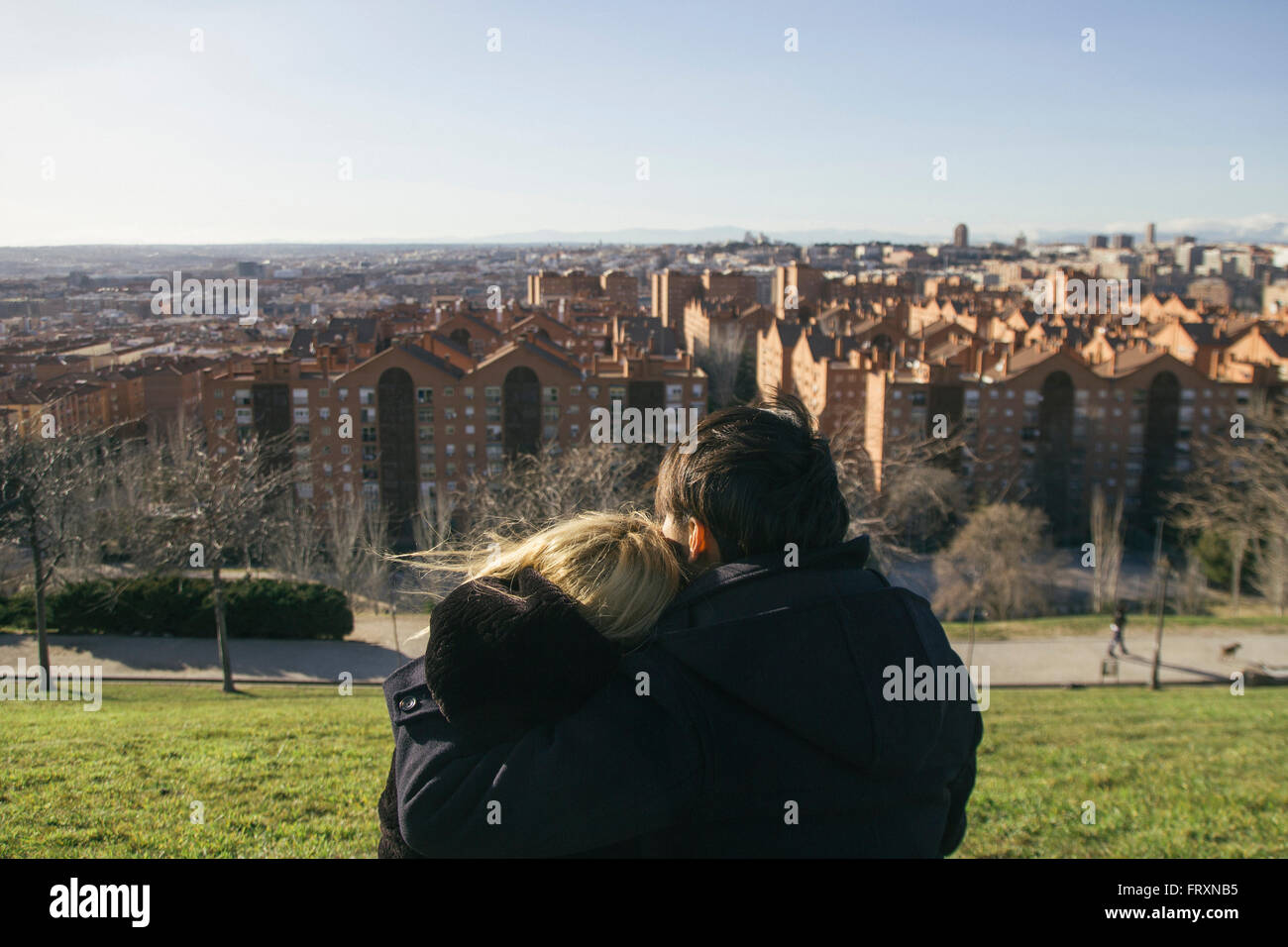 Back view young couple in love at hi-res stock photography and images ...