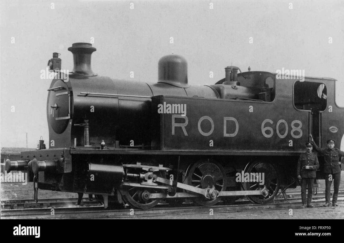 Kerr-Stuart 0-6-0T locomotive No.608 with the ROD at Soquence, near ...