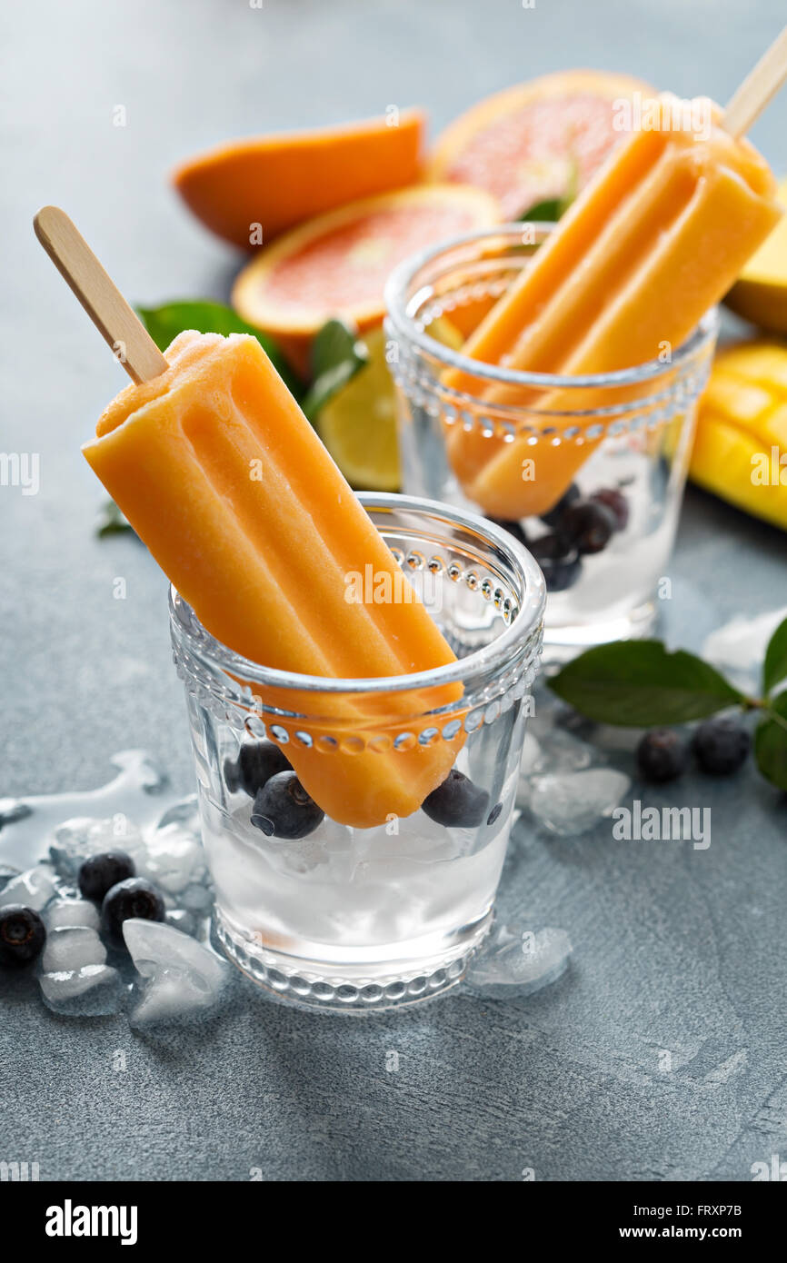 Strawberry and banana ice lolly hires stock photography and images Alamy