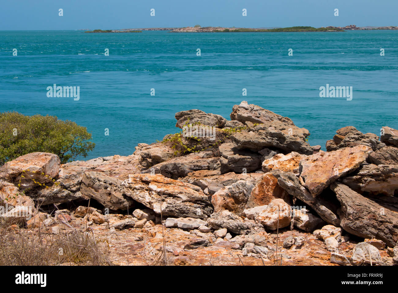 Landscape at One Arm Point, Ardyloon, or Bardi in Kimberley region of North Western Australia, an isolated very remote indigenous community . Stock Photo