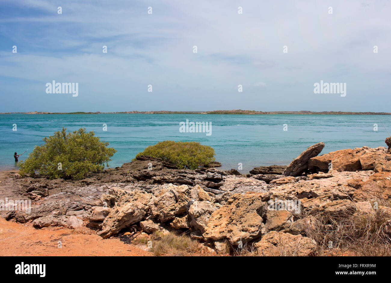 Landscape at One Arm Point, Ardyloon, or Bardi in Kimberley region of North Western Australia, an isolated very remote indigenous community . Stock Photo
