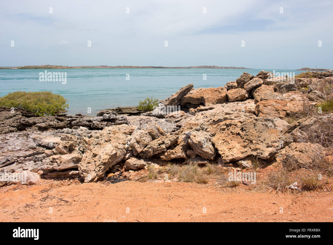Landscape at One Arm Point, Ardyloon, or Bardi in Kimberley region of North Western Australia, an isolated very remote indigenous community . Stock Photo