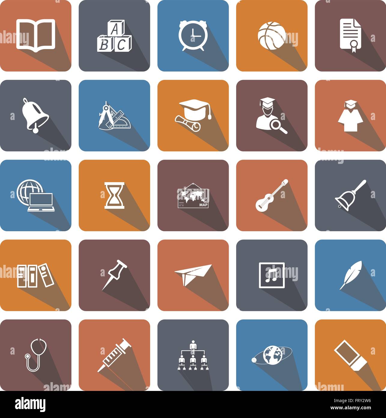 icons set school Stock Vector Image & Art - Alamy