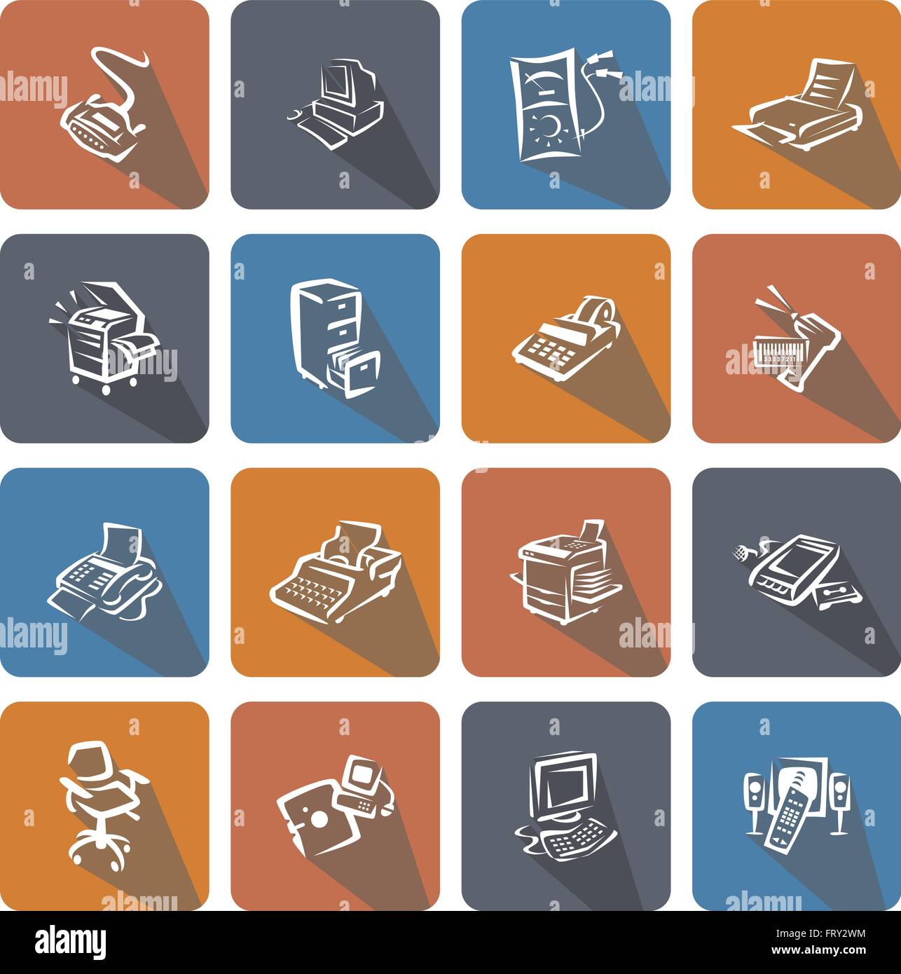 icons set office Stock Vector Image & Art - Alamy
