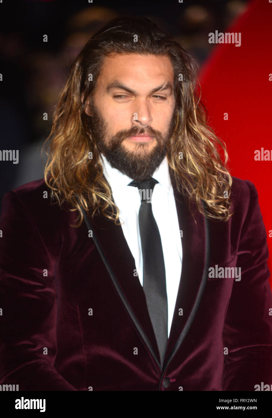 Jason Momoa At The European Premiere Of Batman V Superman Dawn Of