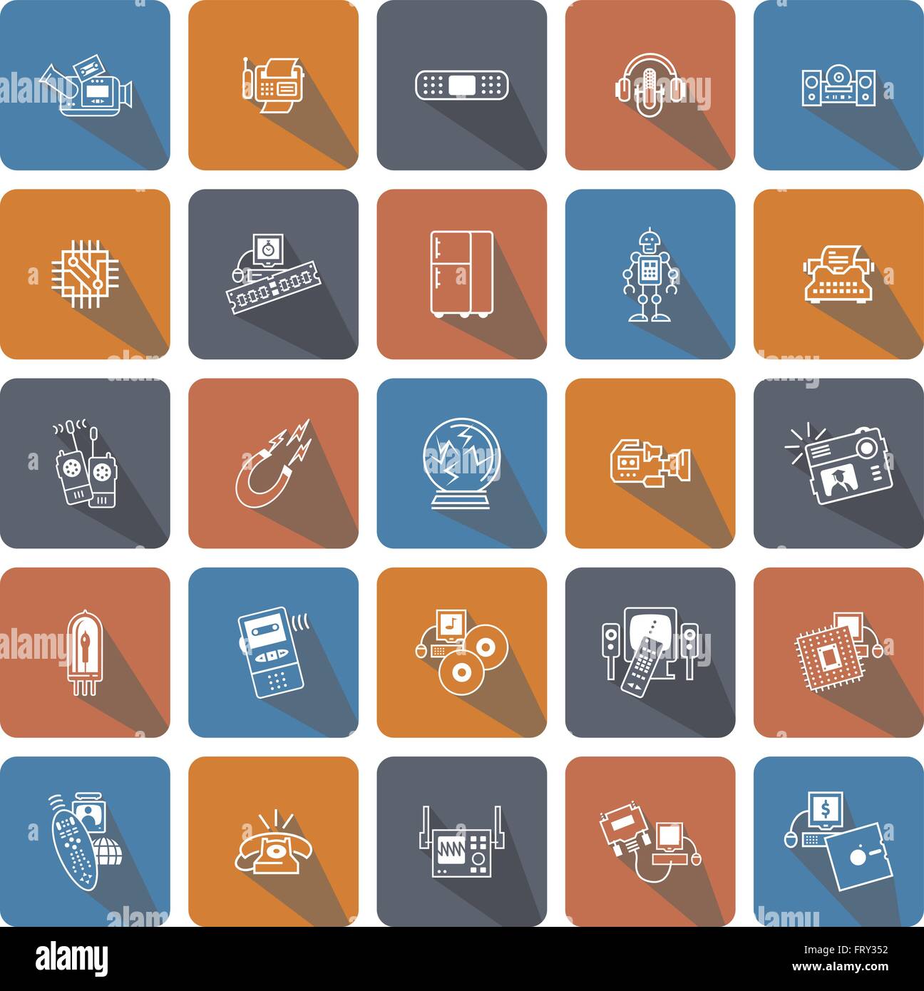 icon set of electronic Stock Vector Image & Art - Alamy